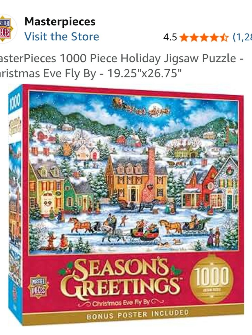 Master Pieces Christmas Eve Puzzle